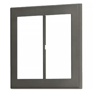 神保電器 スイッチプレート スリムサスト  2連用 ブラック WSBP-2