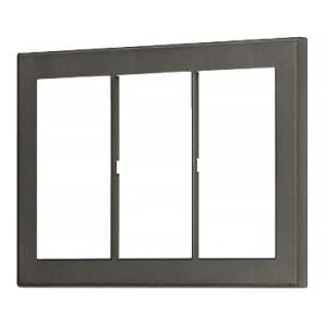 神保電器 スイッチプレート スリムサスト  3連用 ブラック WSBP-3