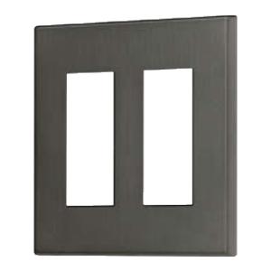 神保電器 コンセントプレート スリムサスト  2連用 6(3+3)個口 ブラック WSBD-33