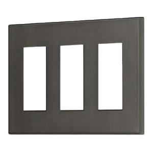 神保電器 コンセントプレート スリムサスト  3連用 9(3+3+3)個口 ブラック WSBD-33...