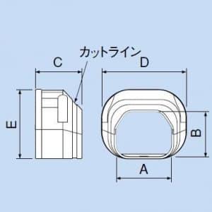 因幡電工 スリムダクトSD 端末カバー アイボ...の詳細画像2