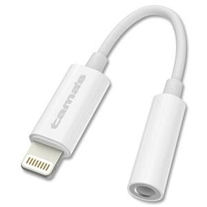 多摩電子工業 φ3.5mmオーディオ変換アダプタ Lightningポート用 ホワイト TSA08L...