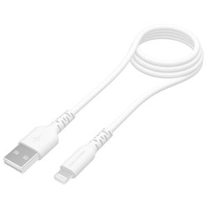 多摩電子工業 ライトニングソフトタフケーブル USB-A-Lightningコネクタ ケーブル長1m ホワイト TH245LT10Wの商品画像