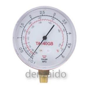 タスコ R410A/R32高精度圧力計 高圧側 ゲージ径:80Φ 検査合格証明付 TA140GB