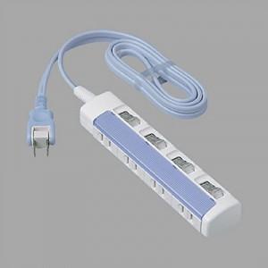 パナソニック 個別スイッチ付タップ 4コ口 1mコード付 ブルー WHS2614DKP