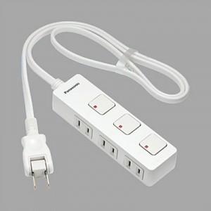 コード付タップ 3個口 2m Panasonic（パナソニック） ザ タップZ 3コ口 2mコード付 ホワイト