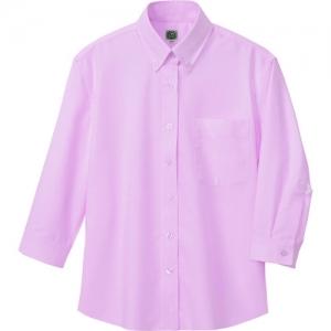 アイトス レディース七分袖オックスボタンダウンシャツ(廃番予定) ピンク 3L AZ78750603L｜dendenichiba