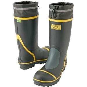 アイトス 安全ゴム長靴(踏み抜き抵抗板入り) ブラックXイエロー AZ470501025.0