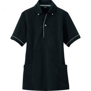 アイトス サイドポケット半袖ポロシャツ(男女兼用) ブラック LL AZ7668010LL