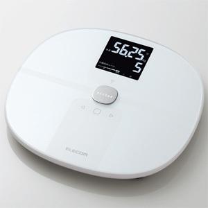 ELECOM 体組成計 ECLEAR Wi-Fi通信機能搭載 体重・内臓脂肪レベル・体脂肪率・BMI・骨格筋率・骨量・基礎代謝 ホワイト HCS-WFS01WH｜dendenichiba