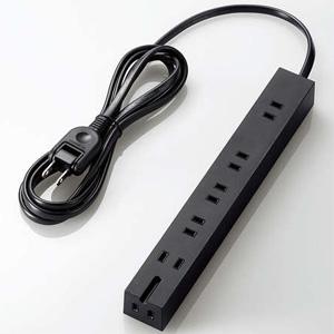 ELECOM 電源タップ 雷サージ付 2ピン 6個口 180°スイングプラグ ほこり防止シャッター付...
