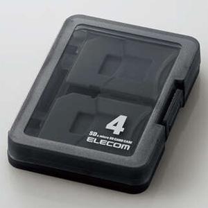 ELECOM クリアカードケース SDカード・microSDカード用 合計4枚収納 インデックス・ナ...
