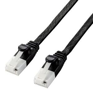 ELECOM LANケーブル フラットタイプ CAT6A準拠 ヨリ線 ツメ折れ防止タイプ 長さ5m ...
