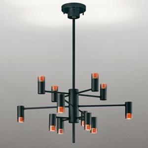 オーデリック LEDシャンデリア 〜14畳用 12灯 電球色 LCマットブラック OC257194R