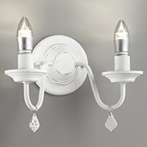 オーデリック LEDブラケットライト 白熱灯器具40W×2灯相当 LED電球シャンデリア球形 2灯 ...