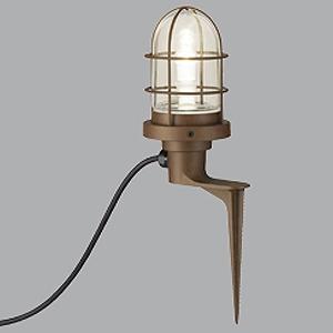 オーデリック LEDガーデンライト 防雨型 口金E17 電球色 プラグ付キャブタイヤケーブル5m 鉄...