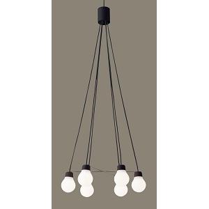 パナソニック LEDシャンデリア60形X6 温白色 天井吊下型 温白色 ペンダント 拡散タイプ・直付...