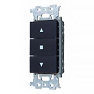 パナソニック 埋込電動シャッタ用押釦スイッチセット 微少電流形 3a接点 金属枠 マットブラック W...