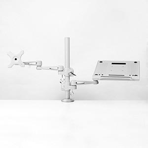 サンコー ノートパソコン&amp;サブモニター用ダブルアーム 耐荷重各10kg クランプ式 MARMGUS3...