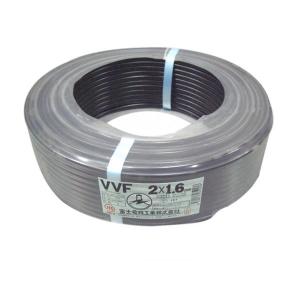 富士電線 VVFケーブル 平形 100m巻 （黒） VVF1.6*2C*100Mクロ