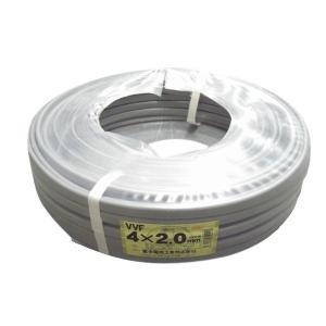 カワイ電線 VAケーブル VVF 2.0mm×2C 赤 600V 100m巻 : 資材まーけっと