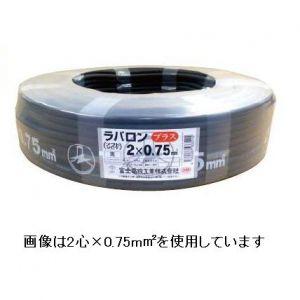 富士電線 ラバロンプラスVCT 600V 耐熱ソフトビニルキャブタイヤ丸形ケーブル 4心 1.25m...