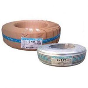 新品 富士電線 VCTFK（平型ケーブル） 0.75SQx2C 白