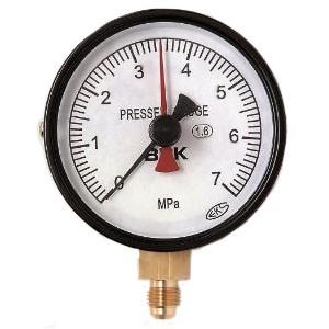 BBKテクノロジーズ 1/4フレアタイプ圧力計 耐圧検査用ゲージ 置針式