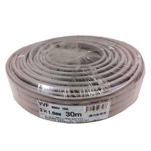 愛知電線 VVFケーブル 3芯 1.6mm 30m 灰色 VVF3×1.6M30 : 電材堂 愛知電線 VVFケーブル 3芯 1.6mm 30m 灰色 VVF3×1.6M30 : 電材堂