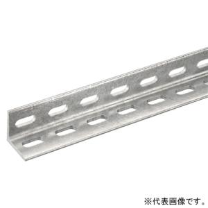 ネグロス電工 メーカー直送品/代引き不可 長穴付きアングル サイズ65×65mm 定尺3m 溶融亜鉛...