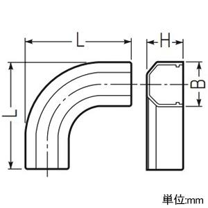 未来工業 エルボ エネモール付属品 適合モール...の詳細画像1