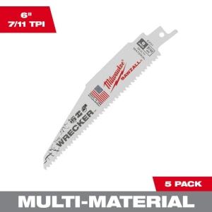 ミルウォーキー milwaukee WRECKER 解体用レシプロソーブレード 7/11 TPI 1...