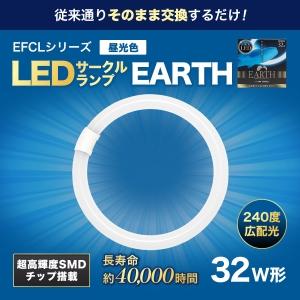 エコデバイス 32形 LEDサークルランプ(昼光色) 工事不要ランプ EFCL32LED/28N