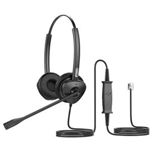 Fanvil 有線ヘッドセット 両耳タイプ QD-RJ9ヘッドセット デュアルヘッドセット FAN-...