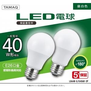 NVCライティングジャパン LED電球 A形 一般電球形 40W相当 昼白色(5000K) E26 2個パック LDA4N-G/K40AR-2P｜dendenichiba