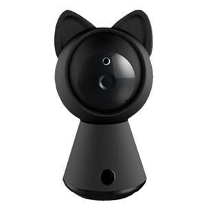 FUGU INNOVATIONS AUDUBEねこ型カメラロボット セキュリティカメラ microSDカード Wi-Fi対応 ブラック FG-SECCAM02-BK