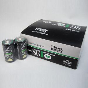 日立 ケース販売 200本セットマンガン乾電池 SGシリーズ 単2形 (2本パック×100) R14PUSG2P_set｜dendenichiba