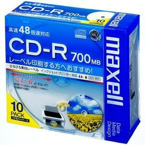 マクセル データ用CD-R 700MB 2〜48倍速対応 10枚入 CDR700S.WP.S1P10...
