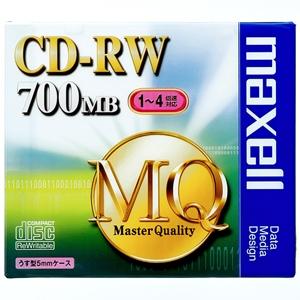 マクセル データ用CD-RW MQシリーズ 書き換え型タイプ アンフォーマット 700MB 1〜4倍...