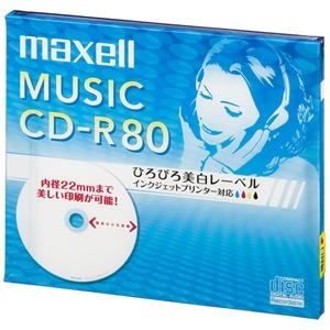 マクセル 音楽用CD-R 80タイプ 録音時間79分57秒 1枚入 CDRA80WP.1J