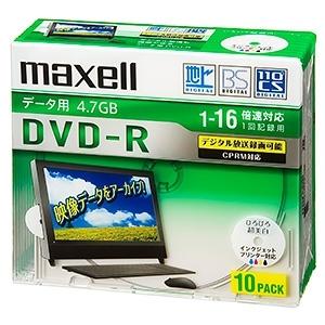 マクセル株式会社 データ用DVD-R 片面4.7GB 1〜16倍速記録対応 CPRM対応 10枚入 ...