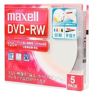 マクセル株式会社 録画用DVD-RW 片面4.7GB 1〜2倍速記録対応 5枚入 DW120WPA....