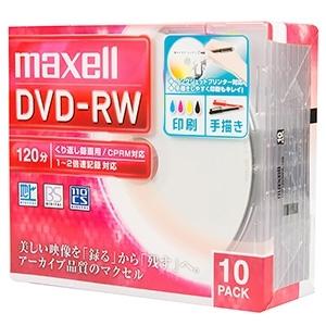 マクセル株式会社 録画用DVD-RW 片面4.7GB 1〜2倍速記録対応 10枚入 DW120WPA...