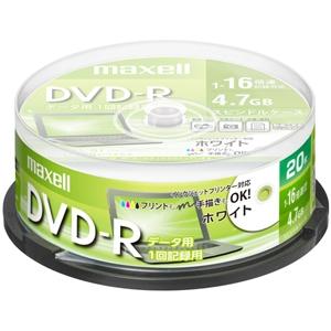 マクセル データ用DVD-R ホワイトディスク ひろびろレーベルディスク 1回記録用 片面4.7GB...