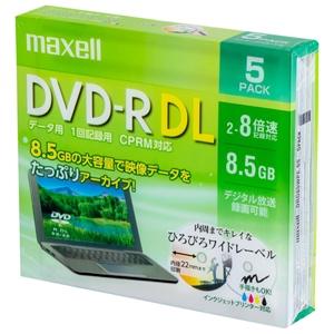 マクセル データ用DVD-R DL 1回記録用 片面2層8.5GB 2〜8倍速CPRM対応 5枚入 DRD85WPE.5S｜dendenichiba