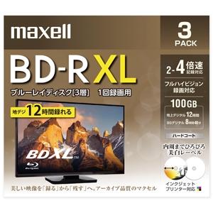 マクセル 録画用ブルーレイディスク BD-R XL 1回録画用 100GB(片面3層) 2〜4倍速対...