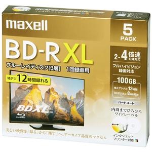 マクセル 録画用ブルーレイディスク BD-R XL 1回録画用 100GB(片面3層) 2〜4倍速対...