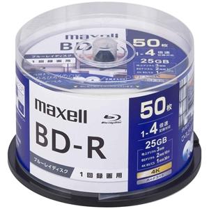 マクセル 録画用ブルーレイディスク BD-R 1回録画用 25GB(1層) 1〜4倍速対応 スピンド...