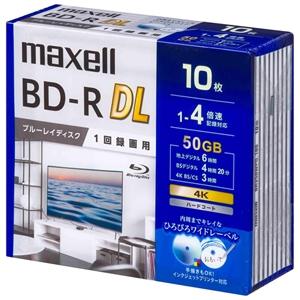マクセル 録画用ブルーレイディスク BD-R DL 1回録画用 50GB(2層) 1〜4倍速記録対応...