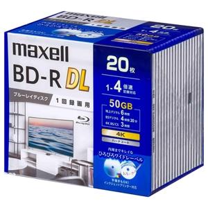 マクセル 録画用ブルーレイディスク BD-R DL 1回録画用 50GB(2層) 1〜4倍速記録対応...